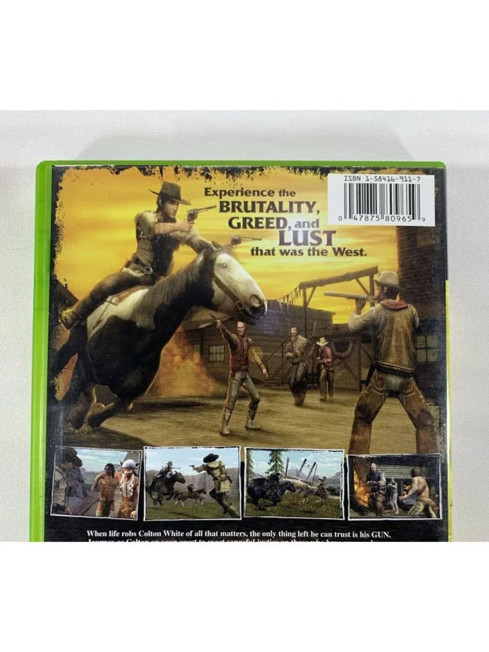 Gun Xbox Game 2005 Western Action Mature 17+ Complete With Case & Manual Tested